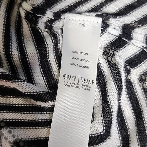 White House Black Market Quarter Sleeves Zip Zag Open Cardigan Womens Small NWT - Picture 9 of 9